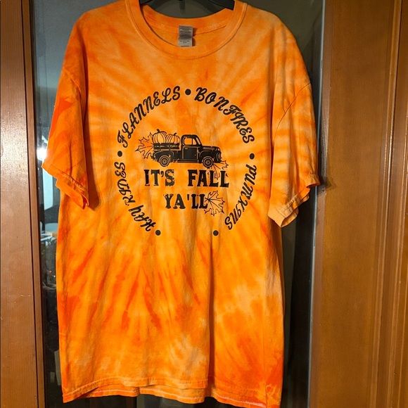 Gildan Tops - It’s Fall Ya’ll Tie Dye T-Shirt Size L Women’s Gildan